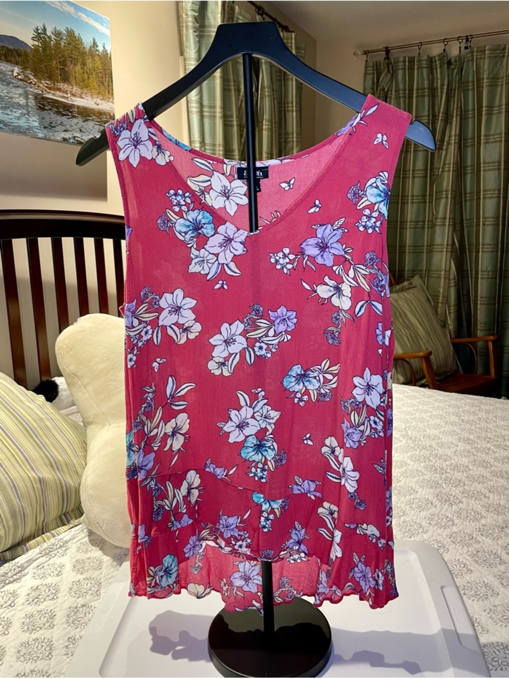 a.n.a Pink Floral Sleeveless Camisole